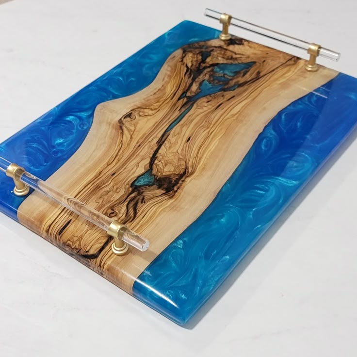Wooden And Resin Serving Unique Tray