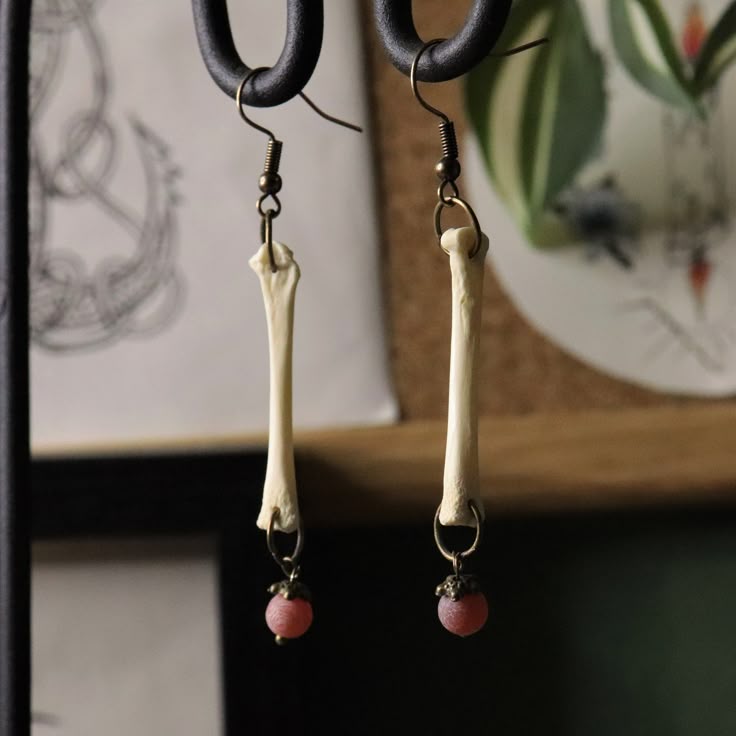 Bone Earrings Unique Blend Of Natural Beauty And Handcrafted Artistry.