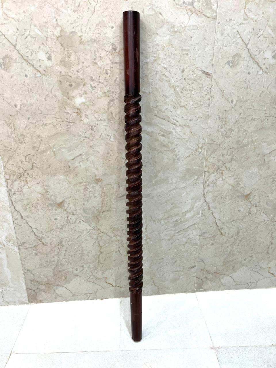 Wooden Walking Carving Rolling Design stick