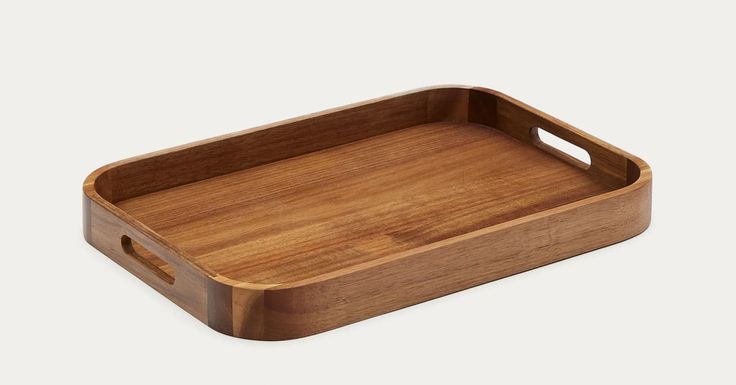 Wooden Serving Tray With a Smooth Finish And Sturdy Handles