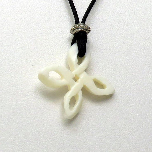 Bone Hook Necklace Carved Hook Pendant Shaped From Natural Bone
