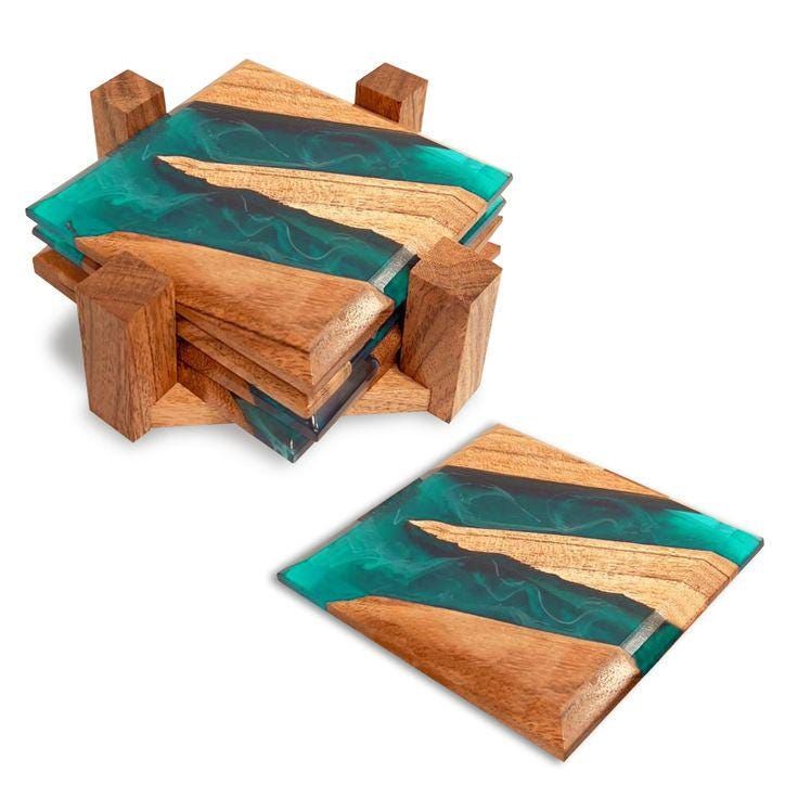 Wooden And Resin Coasters