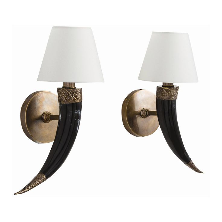 Horn Wall Sconces Handcrafted From Natural Horn
