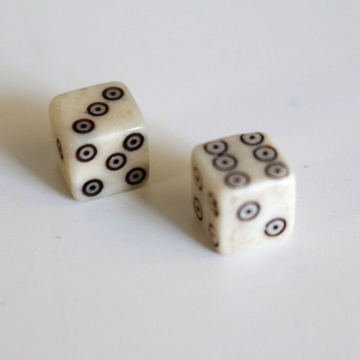 Bullseye Bone Dice Crafted From Genuine oBne, These