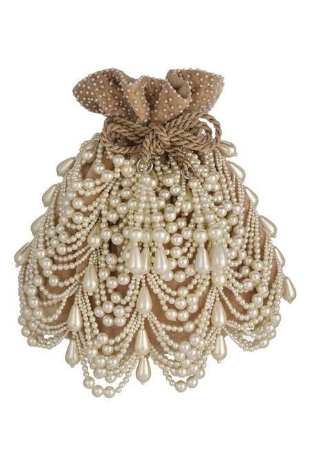 Embroidered Pearl Potli Bag Beadwork