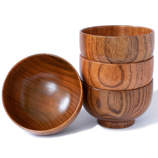 Wooden Primary Serving Bowl Handmade
