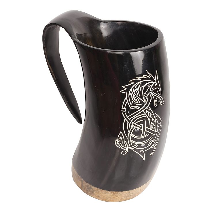 Viking Drinking Carving Horn Mug Polish Every Mug to a Smooth