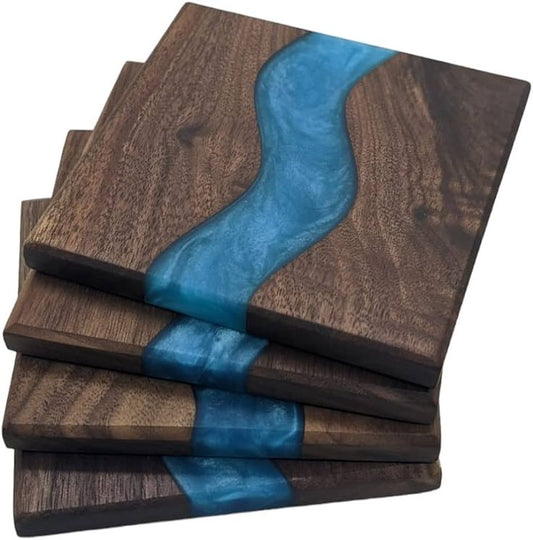 Wooden And Resin Coasters Unique Designs