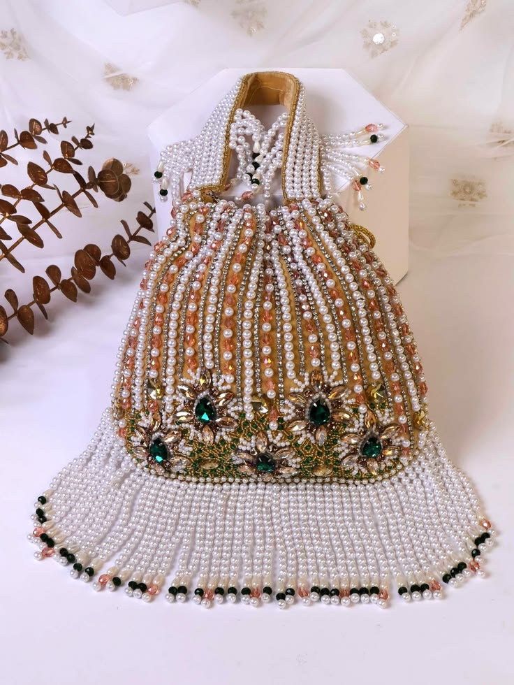 Embroidered Potli Bag Premium Quality Fabric