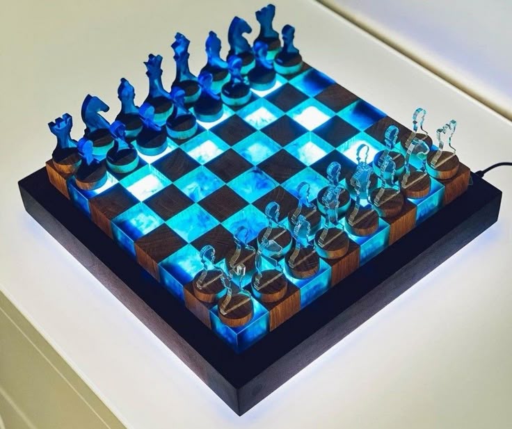 Resin Chess Set Made From High-Quality Urable Resin