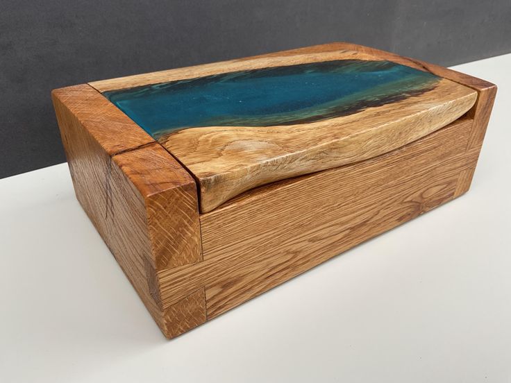 Wooden And Resin Jewelry Box Unique Design