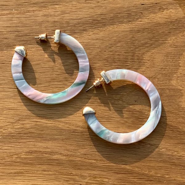 Epoxy Resin Eairring glossy finish—Lightweight And Stylish For Any Occasion.