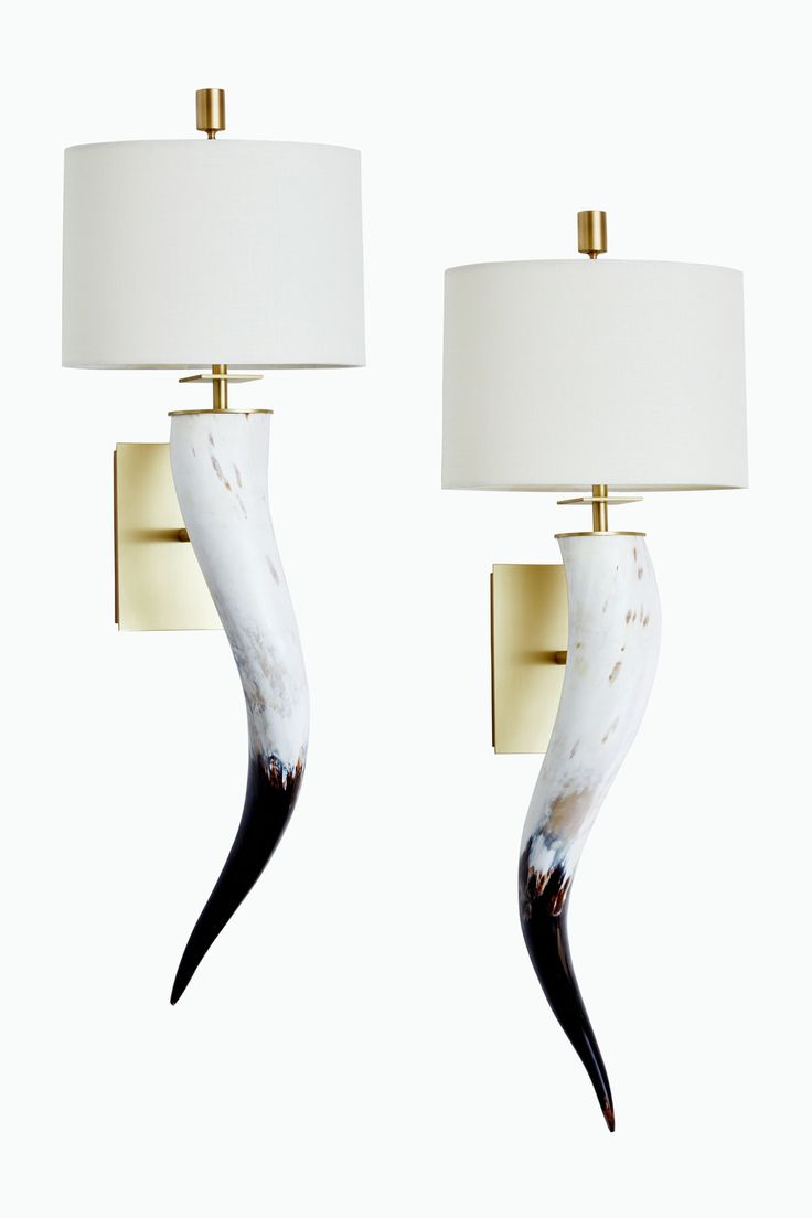 Horn Wall Sconces Handcrafted From Natural Horn