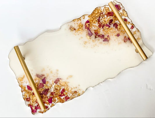 Resin Serving Tray The Natural Epoxy Patterns And Polished Finish