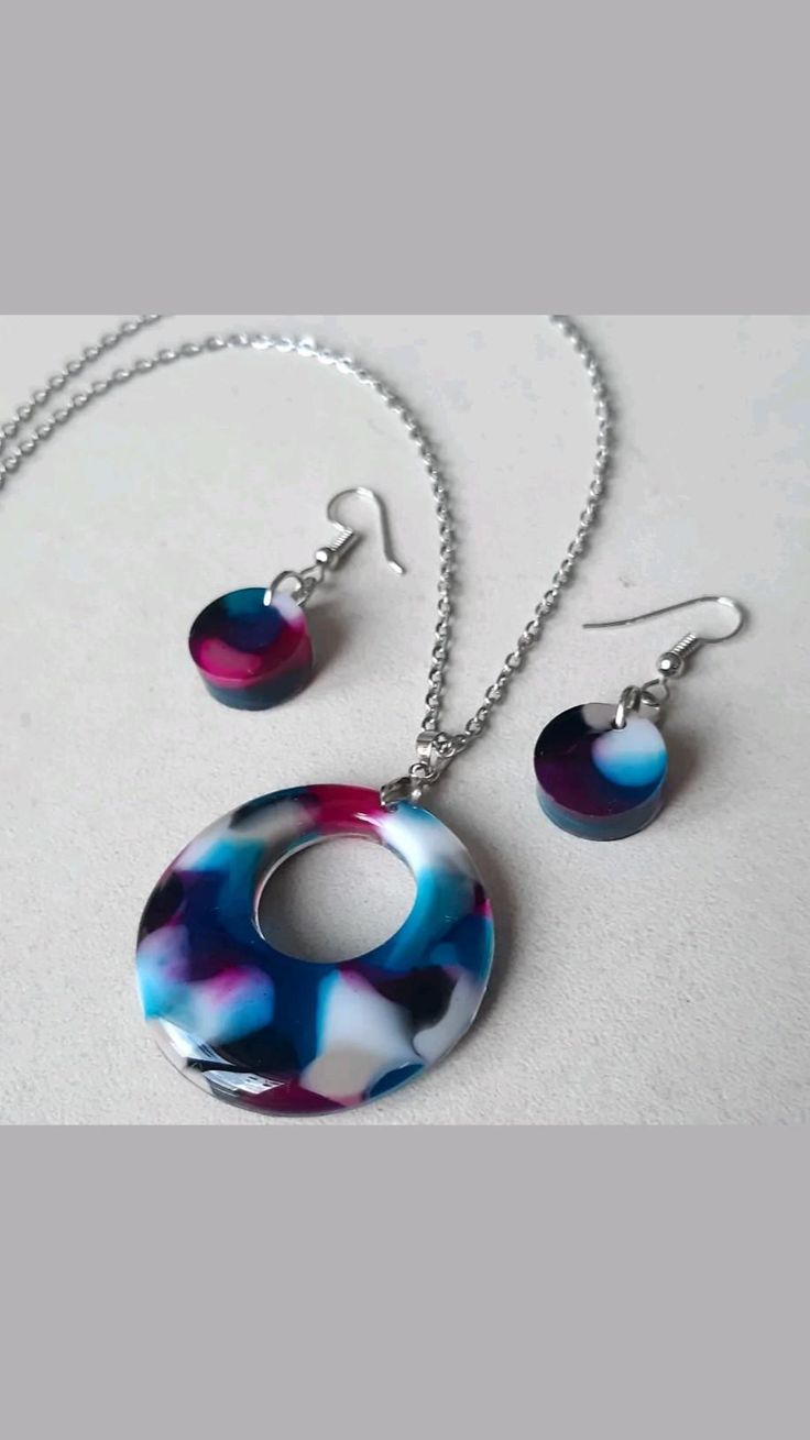 Resin Jewelry Necklaces Earrings Box