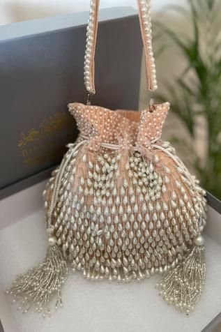 Embroidered Pearl Potli Bag Beadwork