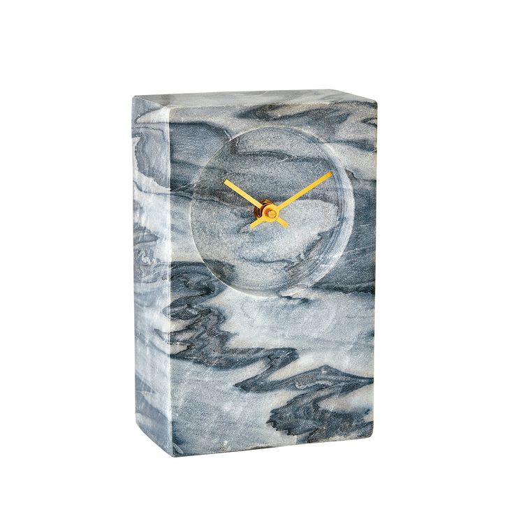Marble Tower Clock The Polished Marble Surface Reflects Light Beautifully