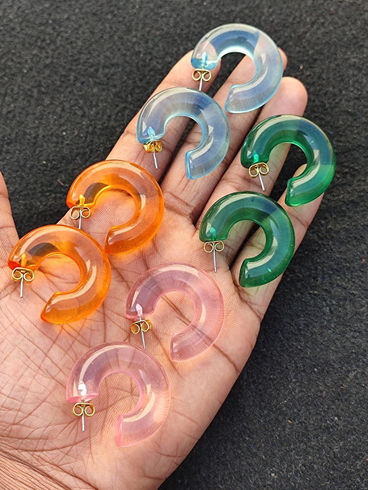 Epoxy Resin Eairring glossy finish—Lightweight And Stylish For Any Occasion.