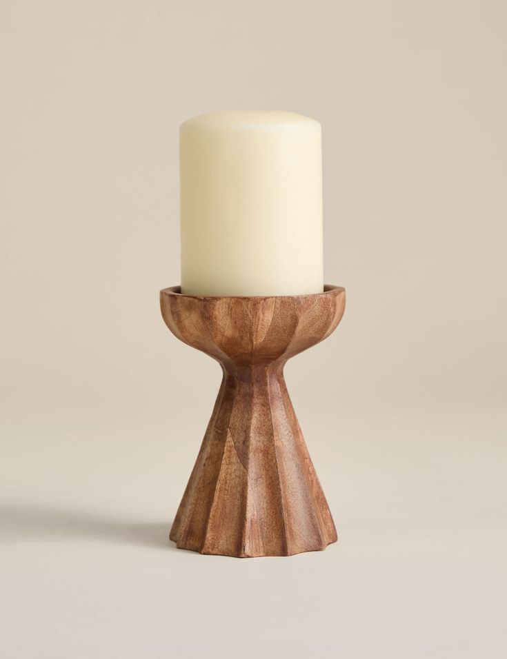 Wooden Paloma Pillar Candle Holders Rustic And Modern Design