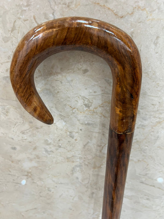 Wooden Walking Hiking Handle Round Shape Stick Crafted From Durable Hardwood