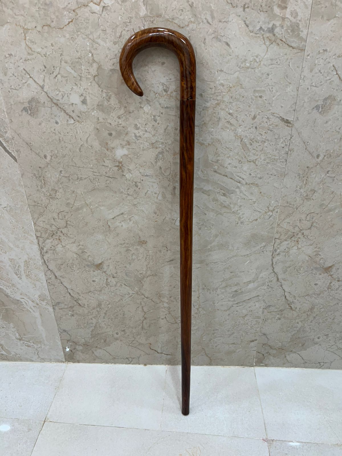 Wooden Walking Hiking Handle Round Shape Stick Crafted From Durable Hardwood