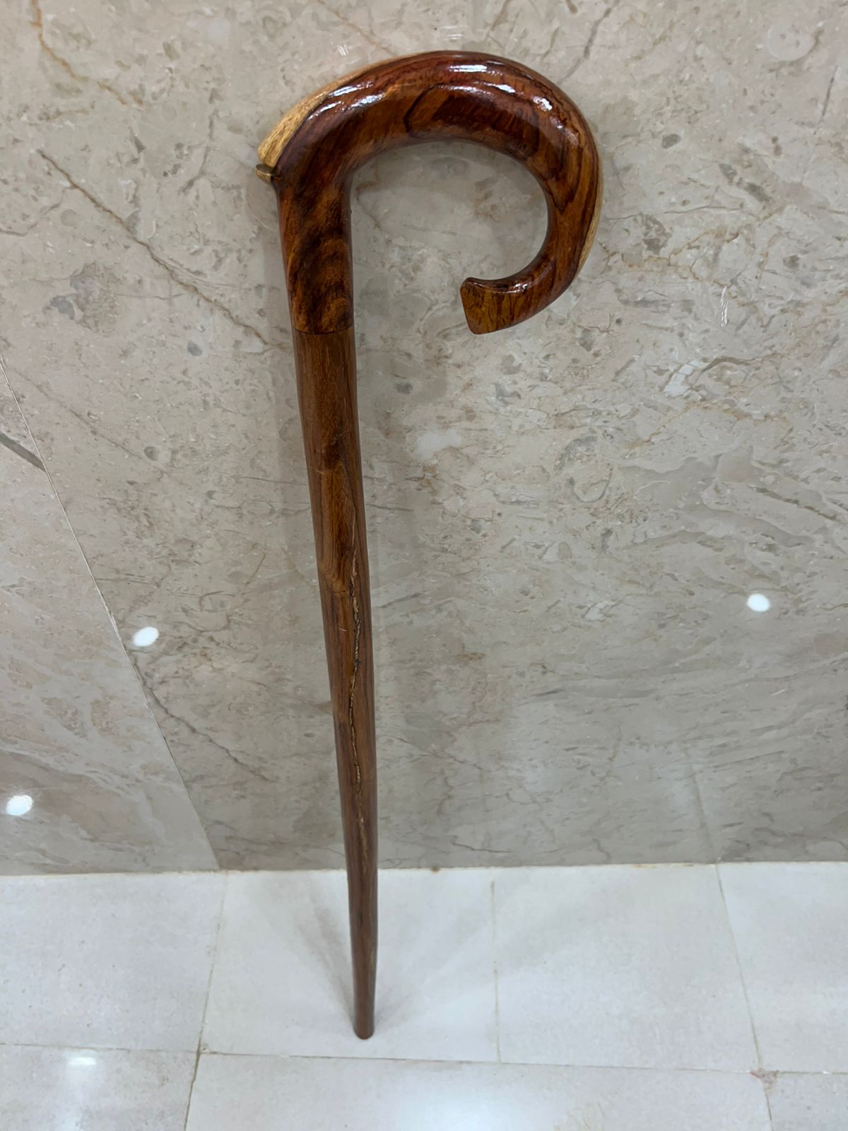 Wooden Walking Stick Made From Premium Solid Wood For Durability