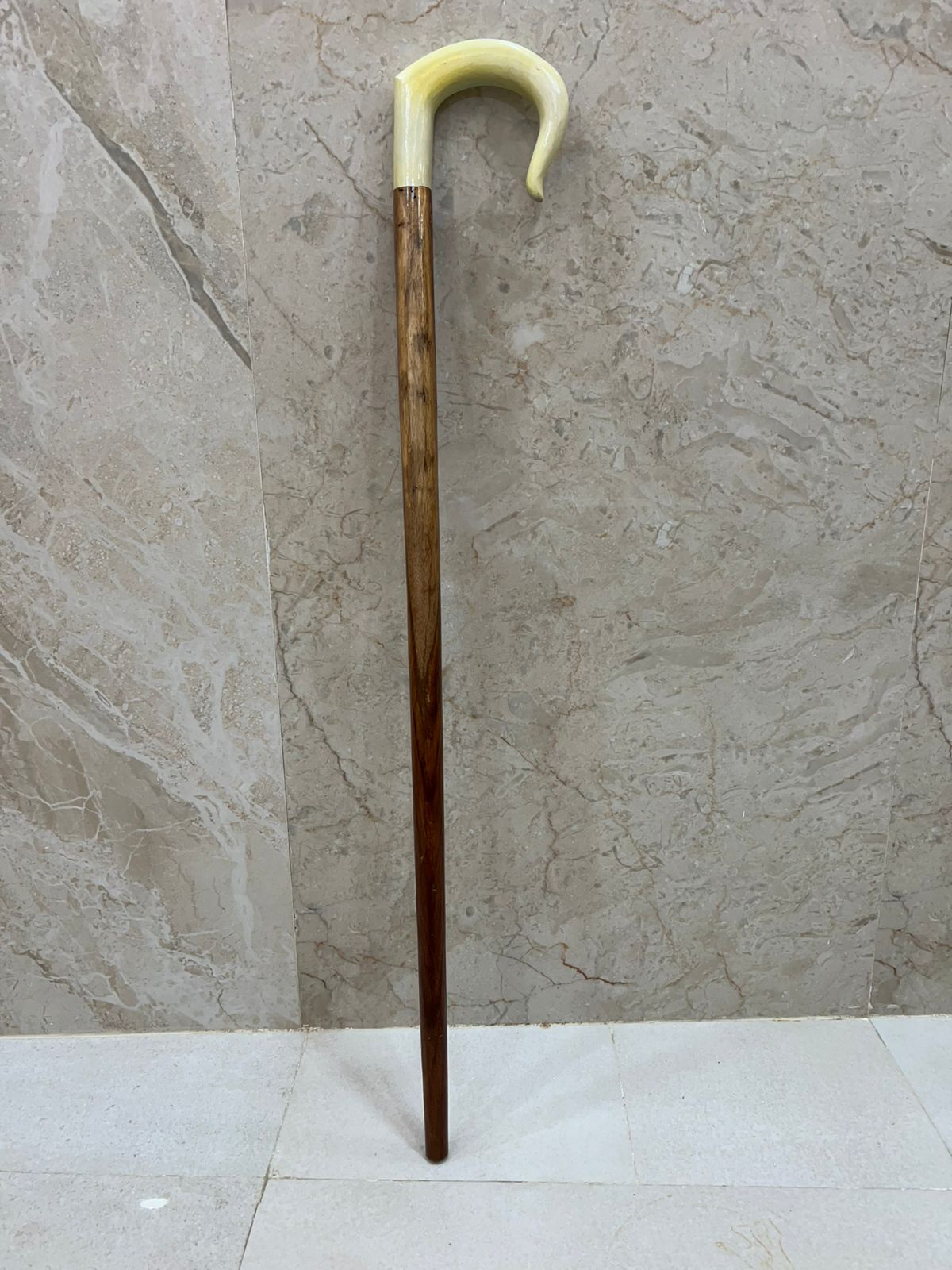 Wooden And Resin Handle Walking Hiking Stick Comfortable Hand Grips