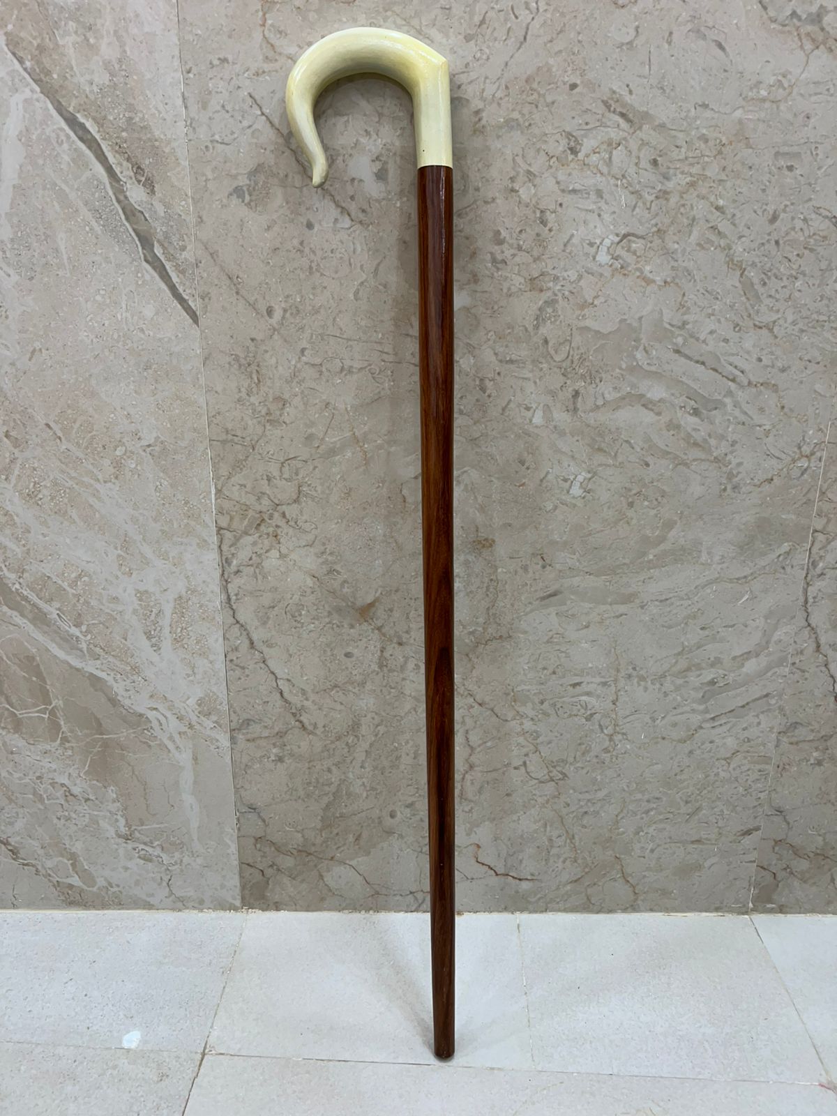 Wooden And Resin Handle Walking Hiking Stick Comfortable Hand Grips