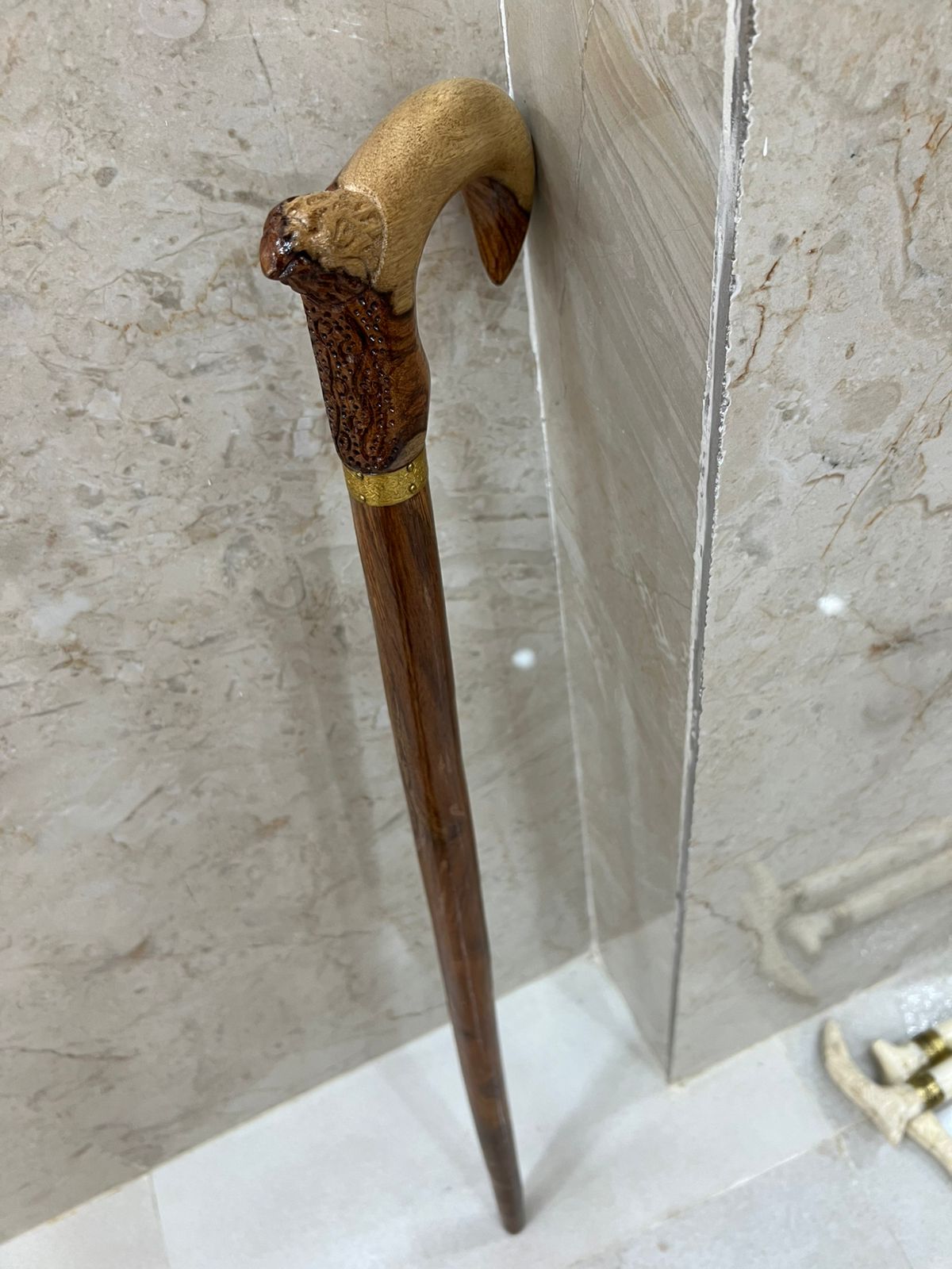 Wooden Walking Carving Birds Hiking Camping Outing Stick