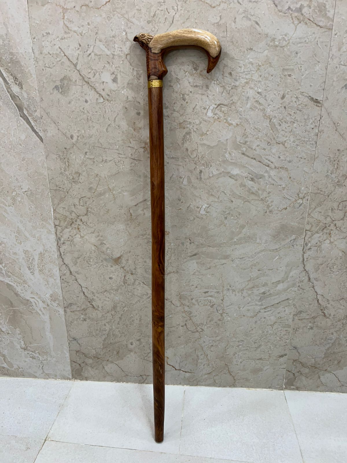 Wooden Walking Carving Birds Hiking Camping Outing Stick