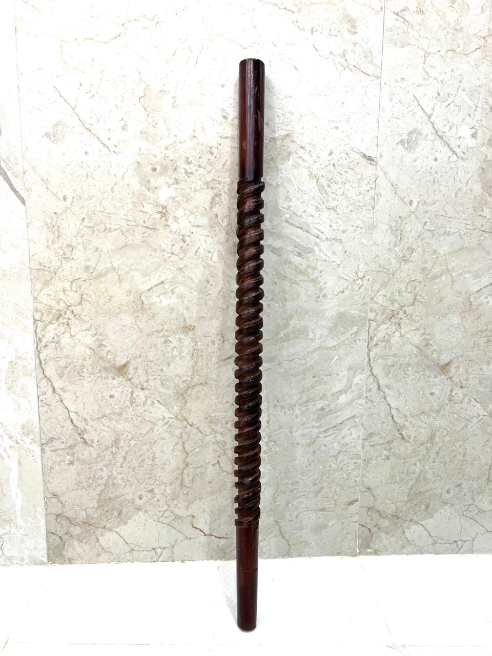 Wooden Walking Carving Rolling Design stick