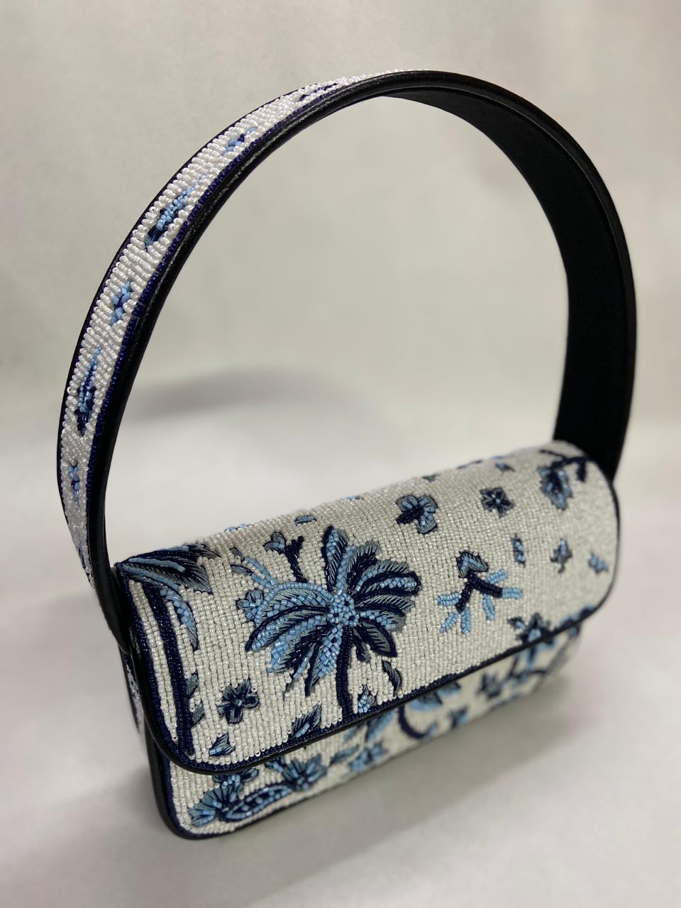 Embroidery Staud Tommy Beaded Shoulder  Bag