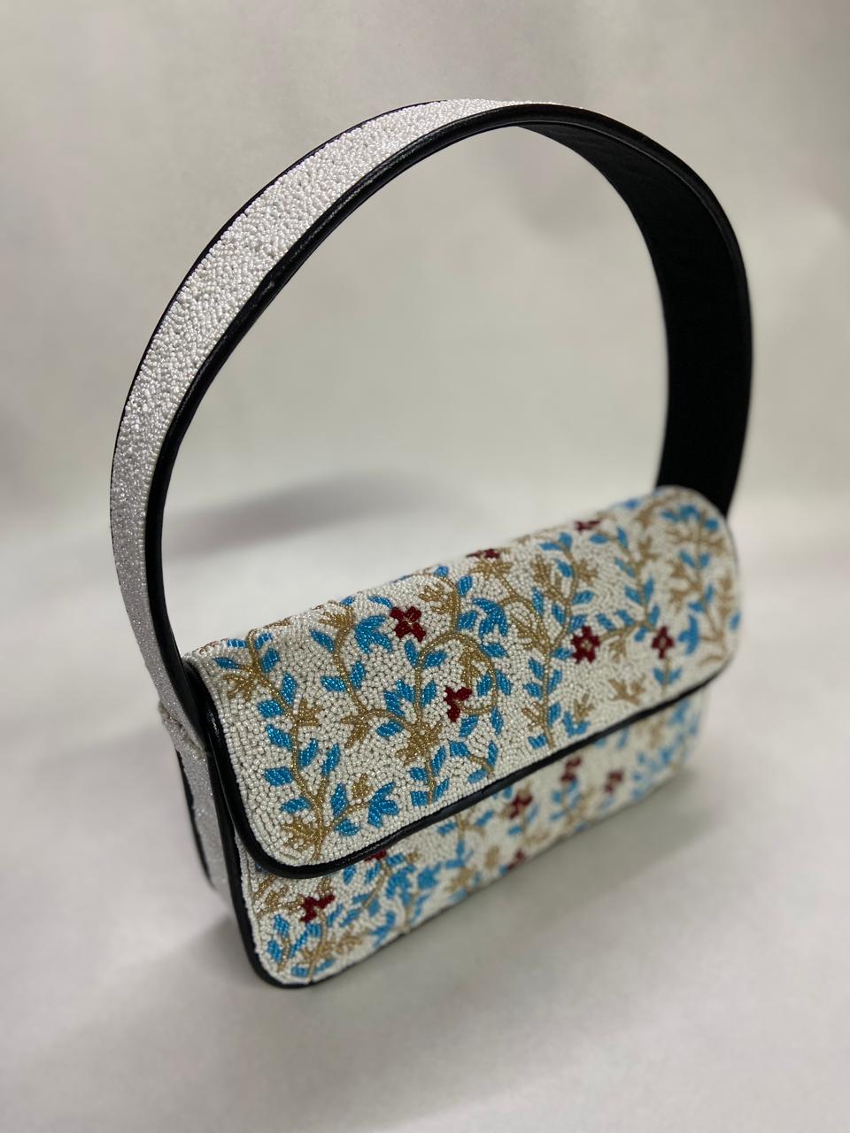 Embroidery Staud Tommy Beaded Shoulder  Bag