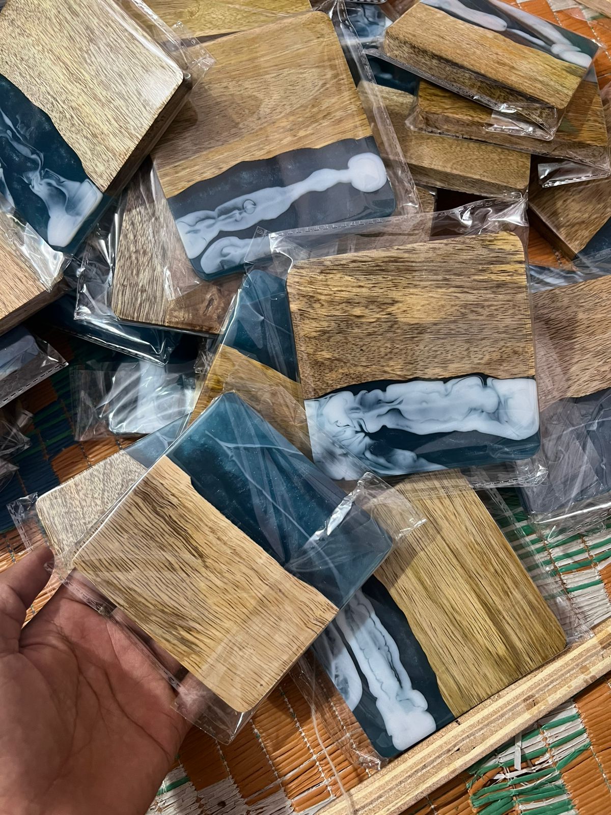 Wooden And Resin Coasters Handcrafted From Premium Wood And Resin