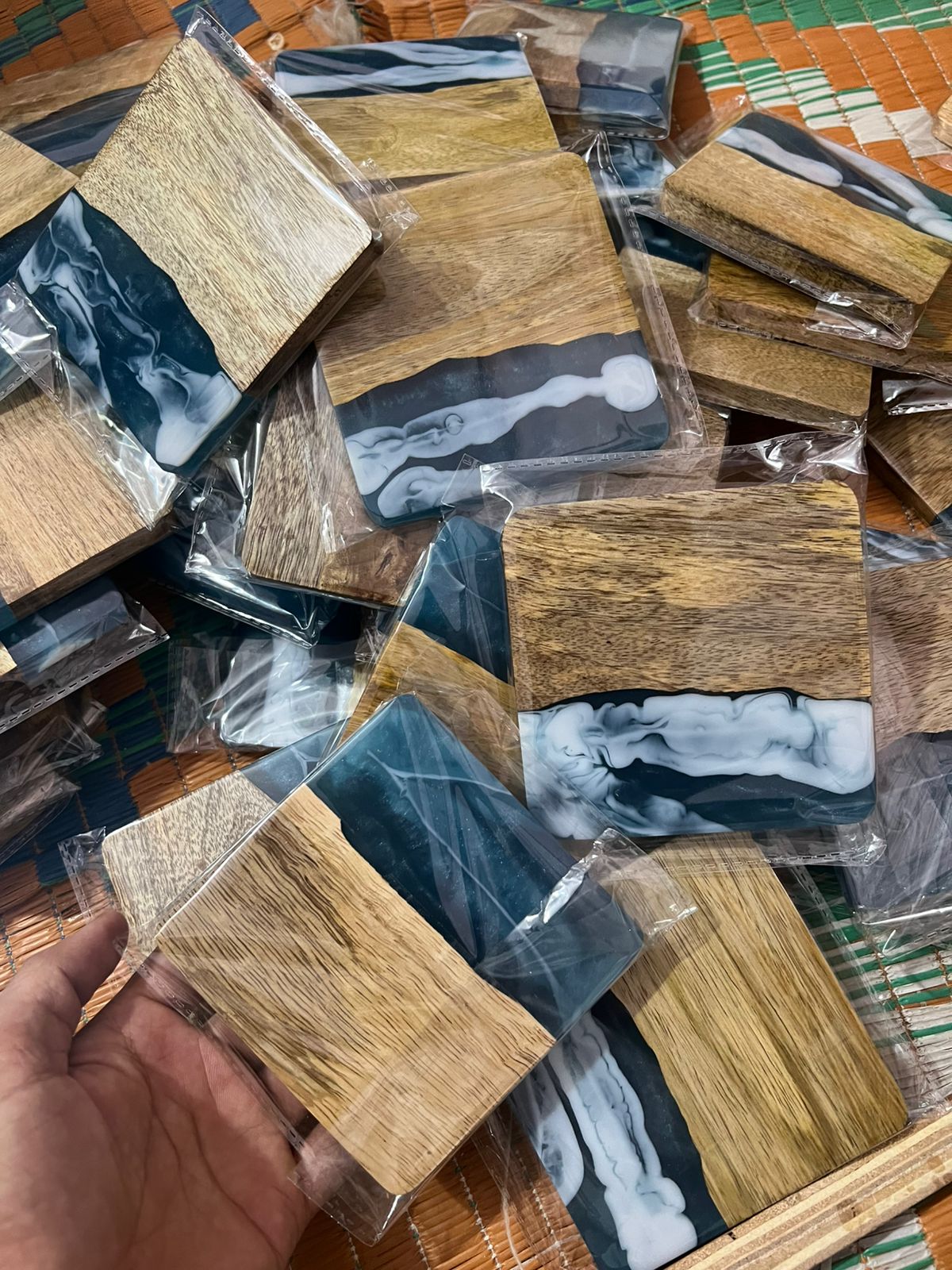 Wooden And Resin Coasters Handcrafted From Premium Wood And Resin