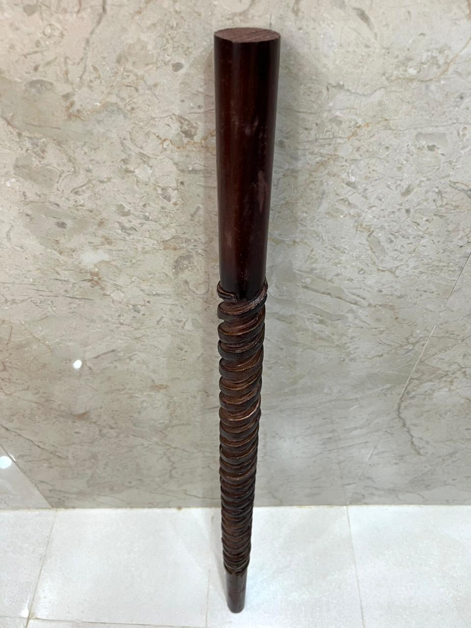 Wooden Walking Carving Rolling Design stick