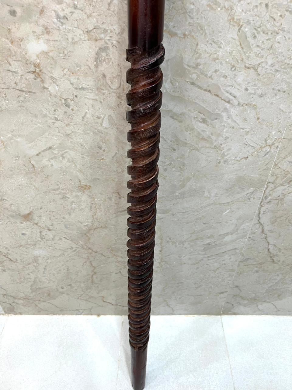 Wooden Walking Carving Rolling Design stick