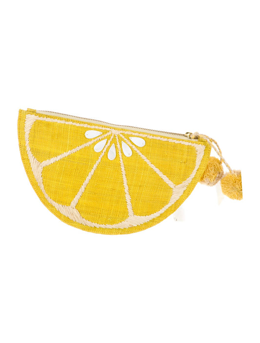 Lemon Slice Clutch Beaded Handbag