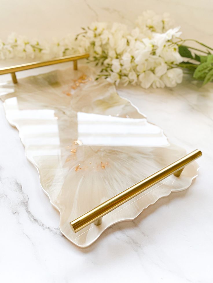 Resin Serving Tray The Natural Epoxy Patterns And Polished Finish
