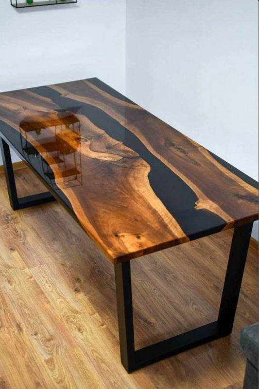 Wood And Resin Accent Table