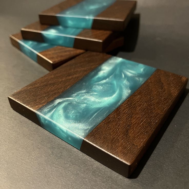 Wooden And Resin Coasters Unique Designs