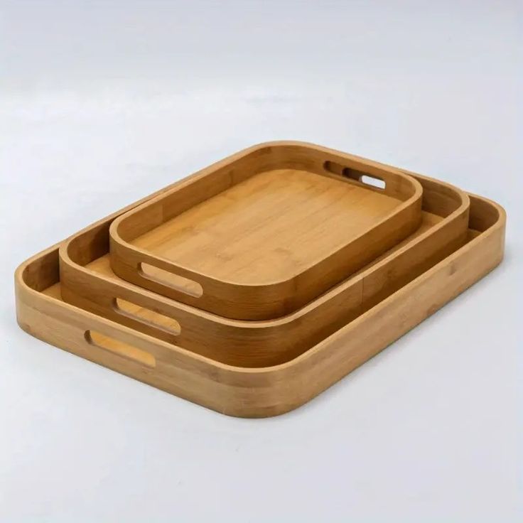 Wooden Serving Tray With a Smooth Finish And Sturdy Handles