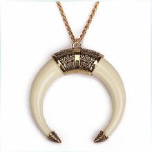 Horn Chain Necklace Smooth And Finish